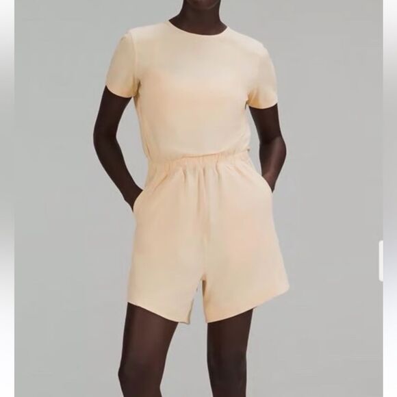 Lululemon athletica High Neck Lightweight Open Back Romper Size 12 - Picture 1 of 5
